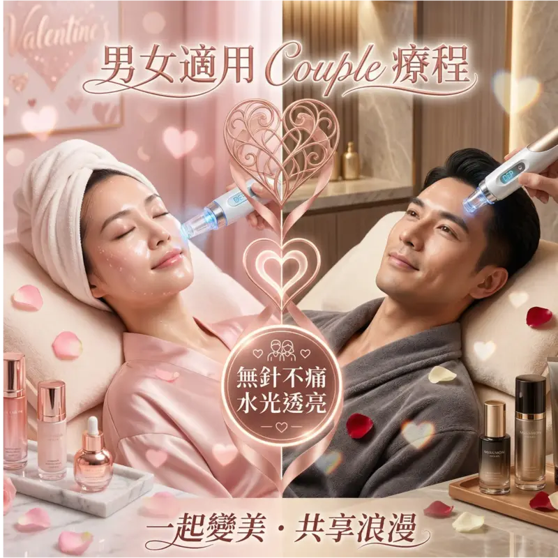 🌹 情人節2人優惠✨ 為您和摯愛準備的最佳禮物：與摯愛共享水光肌體驗，締造浪漫時刻✨